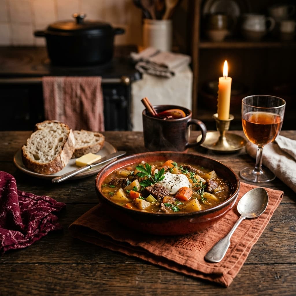 Cinematic home-cooked meal